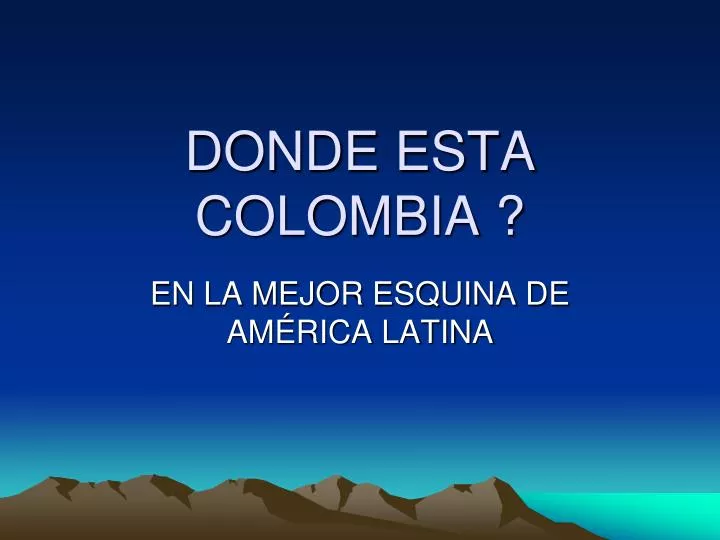 donde esta colombia