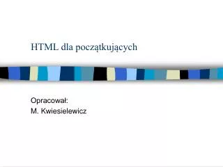 html dla pocz tkuj cych