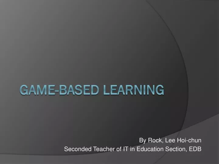 game based learning