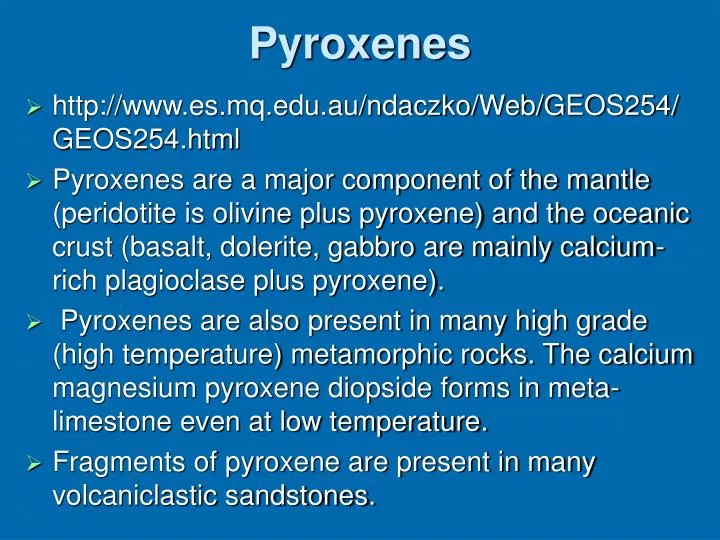 pyroxenes