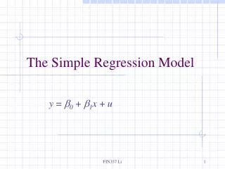 The Simple Regression Model