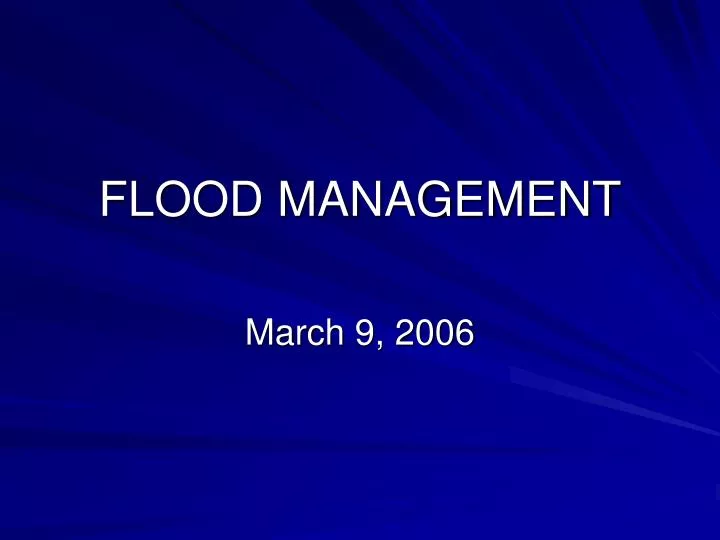 flood management