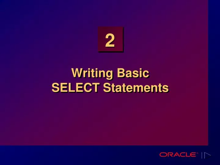 writing basic select statements