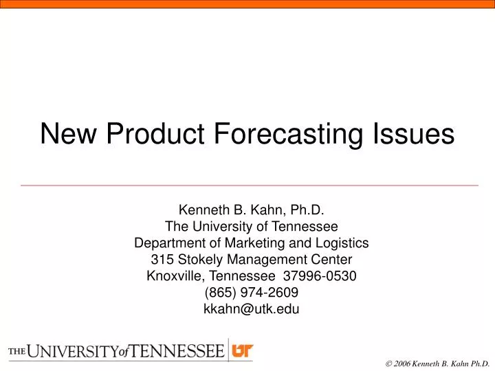 new product forecasting issues