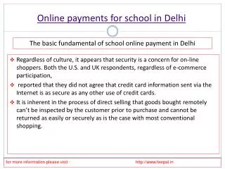 The best portal of online payment for school in Delhi