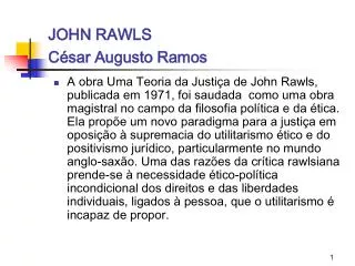 john rawls c sar augusto ramos