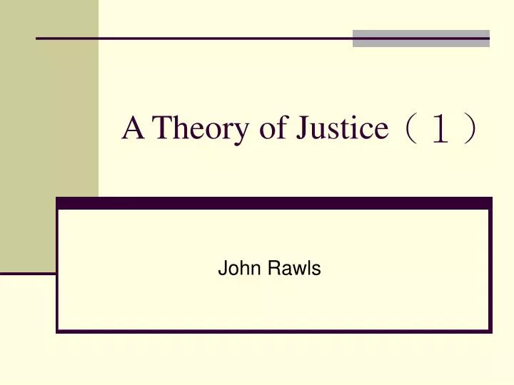 a theory of justice