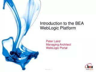 Introduction to the BEA WebLogic Platform