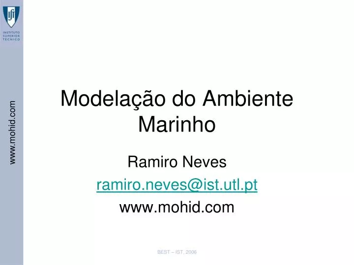 modela o do ambiente marinho