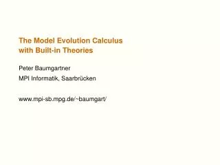 The Model Evolution Calculus with Built-in Theories