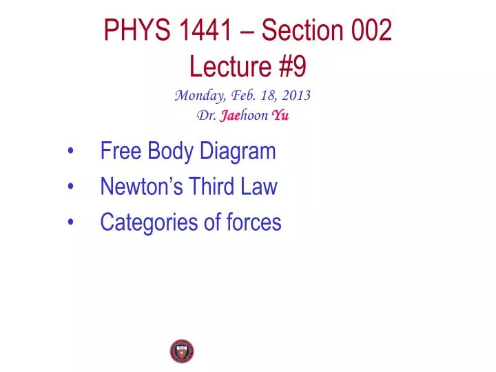 phys 1441 section 002 lecture 9