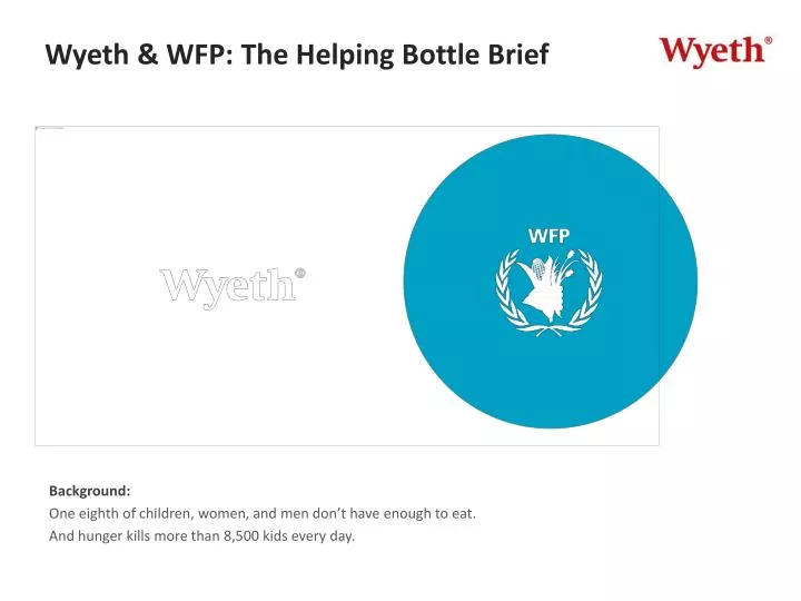 wyeth wfp the helping bottle brief