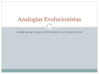 analog as evolucionistas