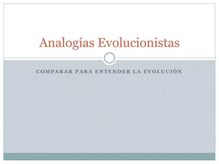 analog as evolucionistas
