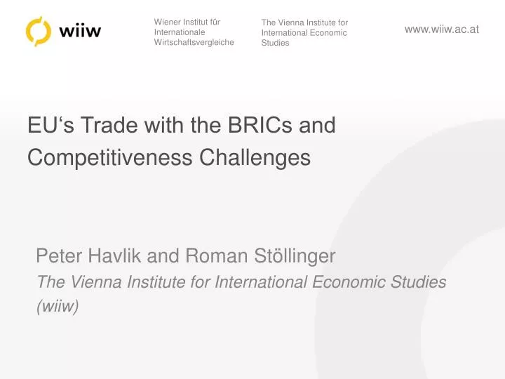 eu s trade with the brics and competitiveness challenges