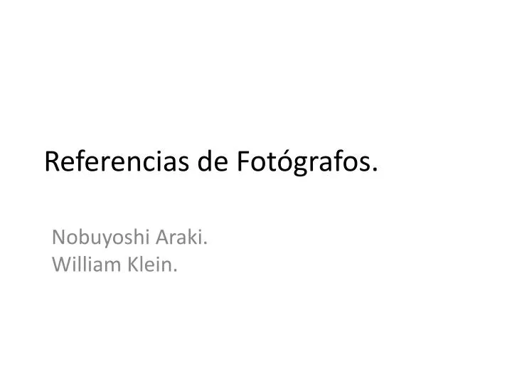 referencias de fot grafos