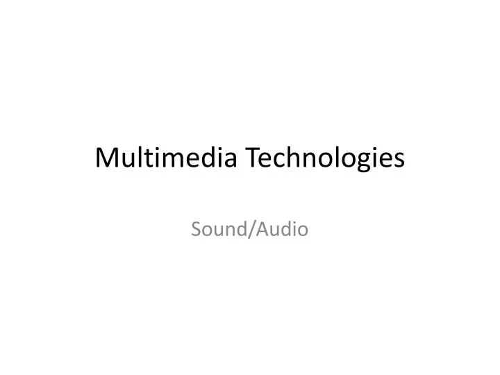 multimedia technologies
