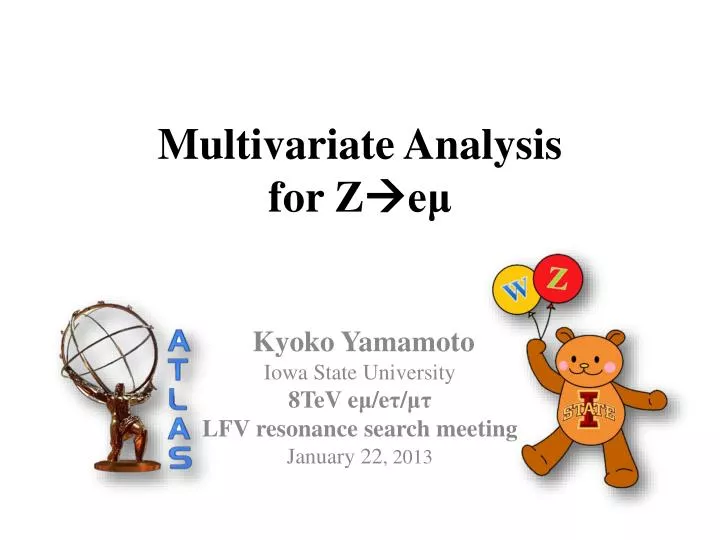 multivariate analysis for z e