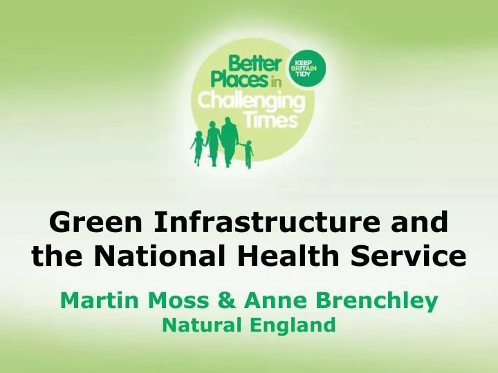 green infrastructure and the national health service