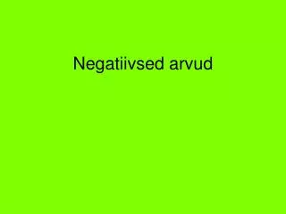 negatiivsed arvud