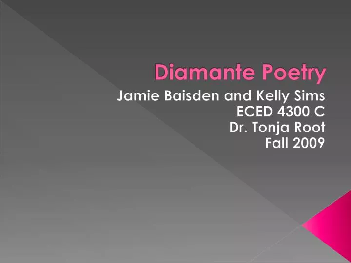 Ppt Diamante Poetry Powerpoint Presentation Free Download Id5375145