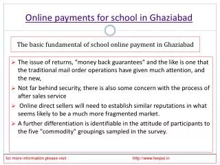 In brief about online payment for school in Ghaziabad