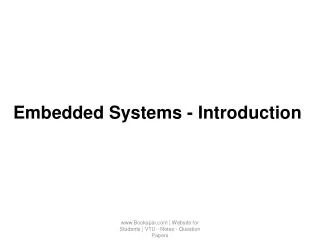 Embedded Systems - Introduction
