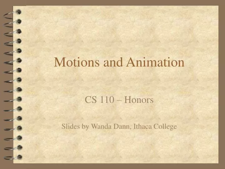 motions and animation