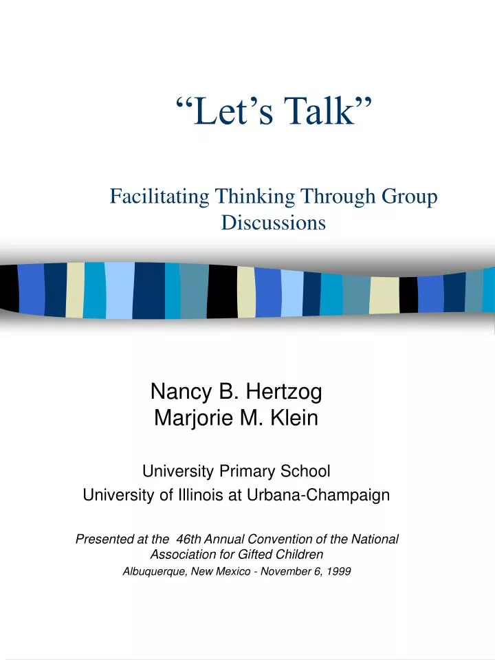 let s talk facilitating thinking through group discussions