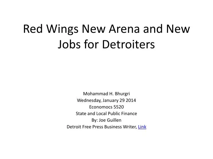 red wings new arena and new jobs for detroiters