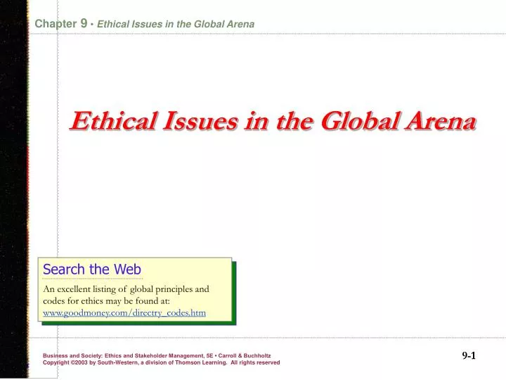 ethical issues in the global arena