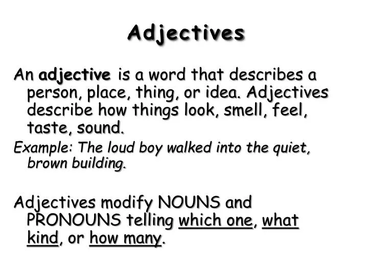 adjectives