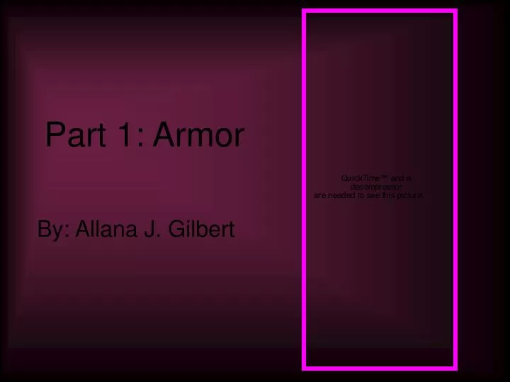part 1 armor