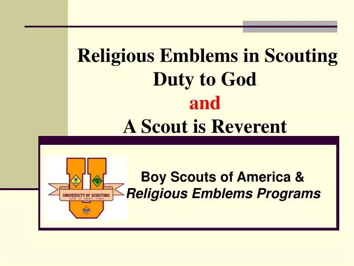 religious emblems in scouting duty to god and a scout is reverent