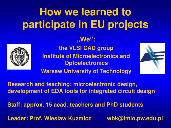 how we learned to participate in eu projects