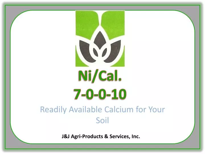 readily available calcium for your soil