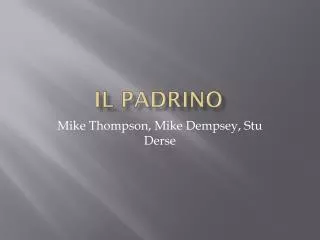 il padrino