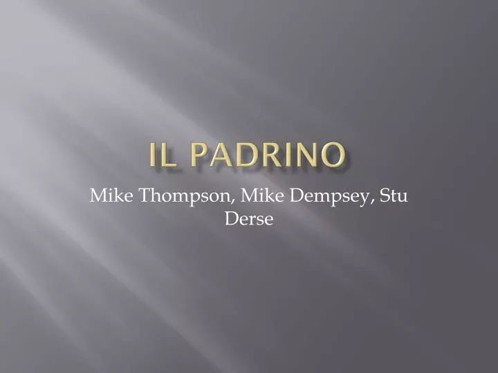 il padrino