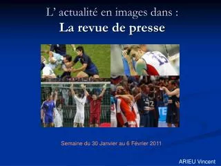 l actualit en images dans la revue de presse