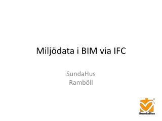 milj data i bim via ifc