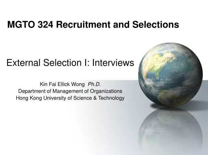 mgto 324 recruitment and selections