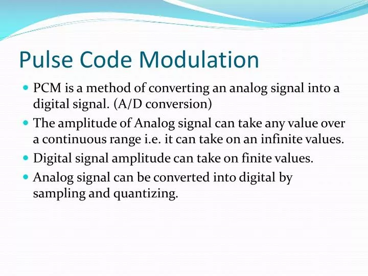 pulse code modulation