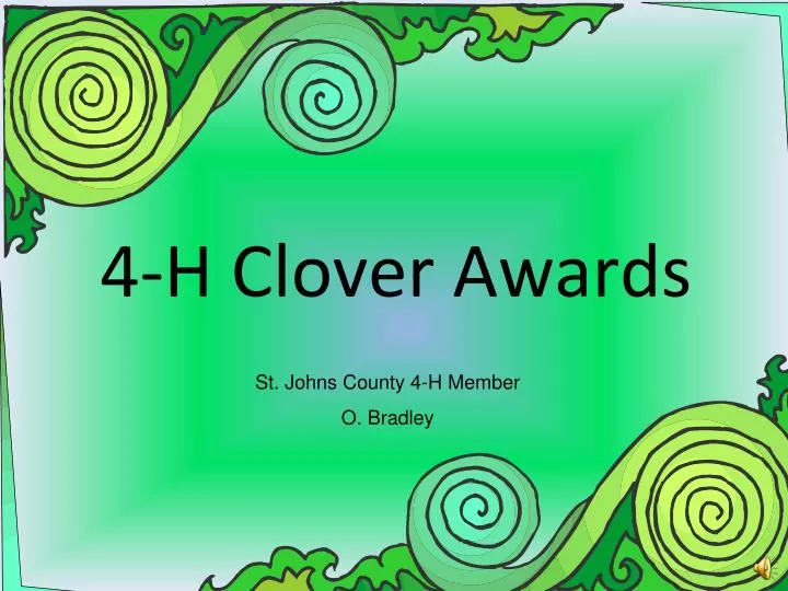 4 h clover awards