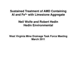 Sustained Treatment of AMD Containing Al and Fe 3+ with Limestone Aggregate