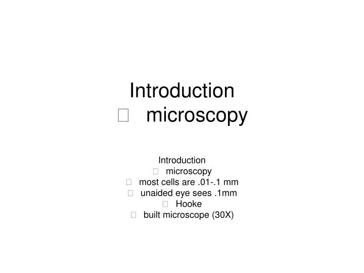 introduction microscopy
