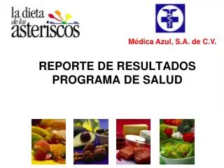 reporte de resultados programa de salud