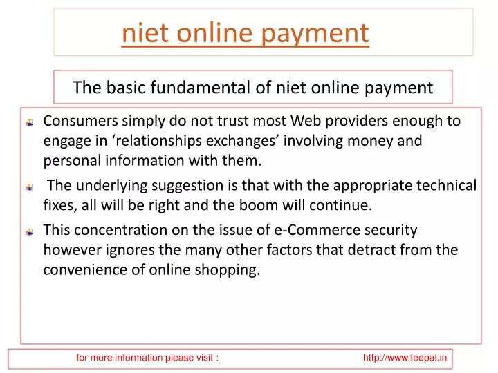 niet online payment