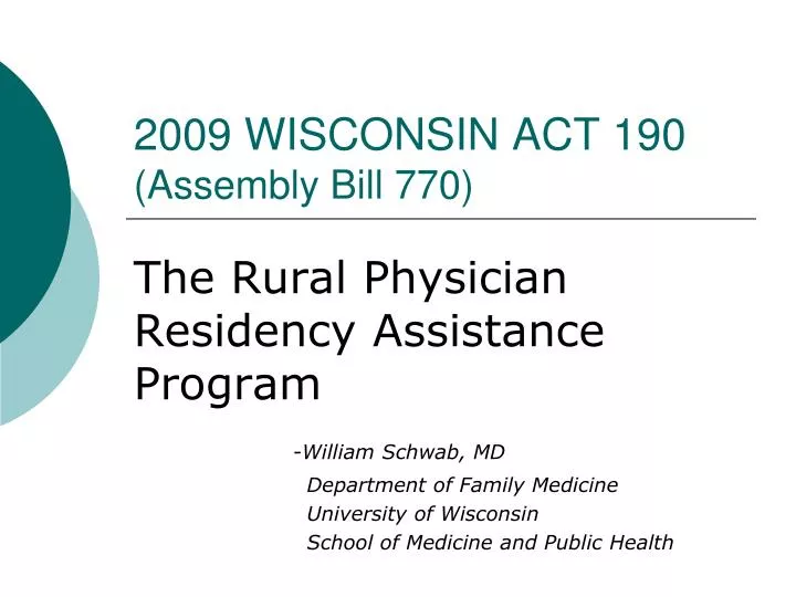 2009 wisconsin act 190 assembly bill 770
