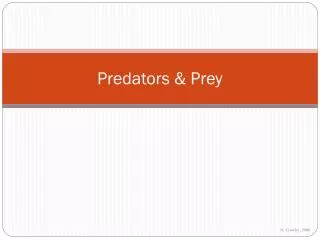Predators &amp; Prey