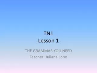 tn1 lesson 1